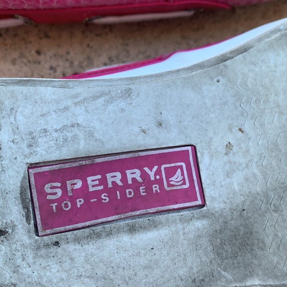 💚Sperry Top-Sider Bahama Pink Sequin Boat Shoe Sz 7 - Picture 9 of 10